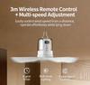 10800mAh Outdoor Camping Fan Portable Ceiling Fans Tent Ventilator Cooler Rechargeable Electric Fan Remote Control LED Lighting