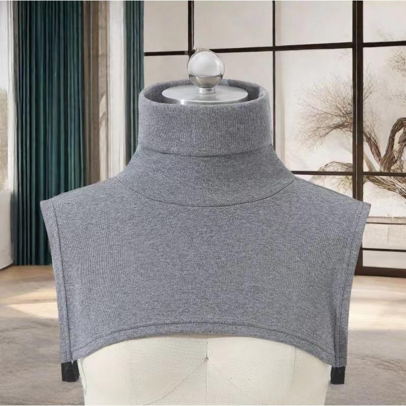 

Вязаный искусственный воротник Аксессуары для воротника из искусственного меха Аксессуары для одежды Основа для лацкана Шарф Головной убор Воротник-водолазка темно-серого