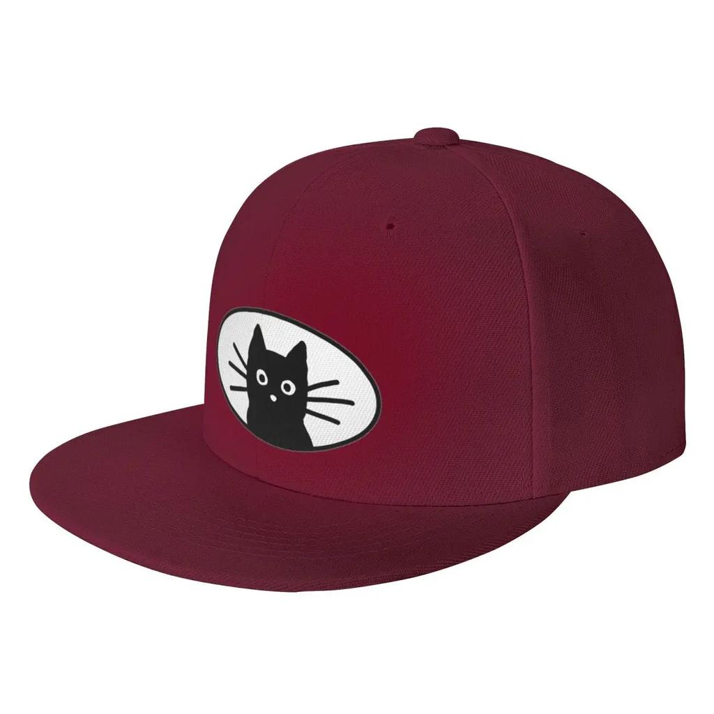 Unisex Baseball Hats Black Cat Face Outdoor Streetwear Summer Sports Baseball Caps Hip Hop Cap Casquette