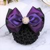 Women For Girls Hotel Nurse Bowknot Spring Clip Korean Bun Snood Hairgrips Cover Net Ponytail Clip