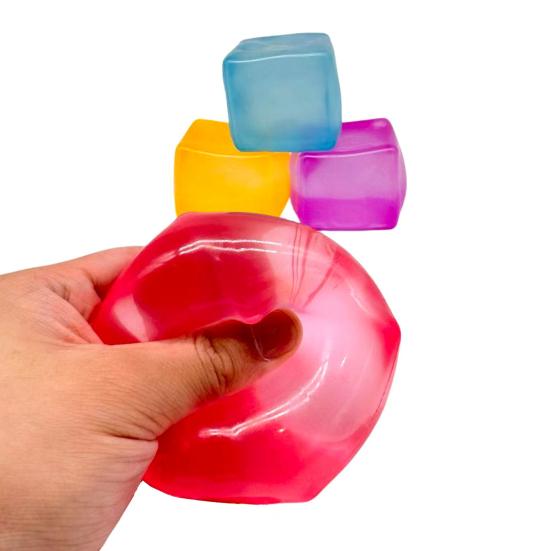 Mini Kostka Ledu Mačkací Hračka Stres Úzkost Úleva Kostka Senzorická Hračka Dospívající Dospělí Přenosná Měkká TPR Kostka Mačkací Hračka