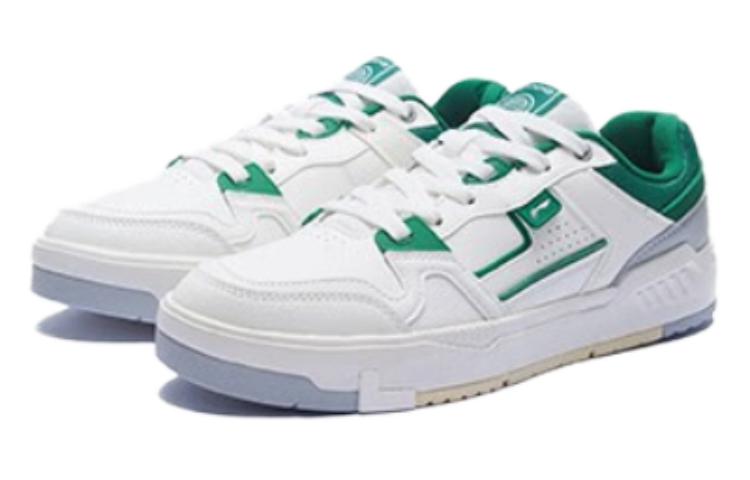 Li Ning ACE V2 Slip Resistant Abrasion Resistant Low Top Skateboard Shoes Women's White Green AGCS156-2