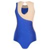 Body de Dança Feminino Peça Única S-XXL: Collant Patchwork de Renda com Strass, Sem Mangas e Costas Vazadas para Performance de Palco