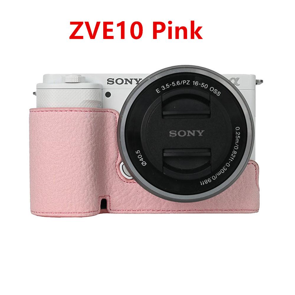 Camera Half Case for Sony A6700 A6400 A6300 A6100 A6000 ZVE10 ZVE10II ZVE10M2 A7R5 A7CII A7C2 Bottom Opening Cover PU Leather