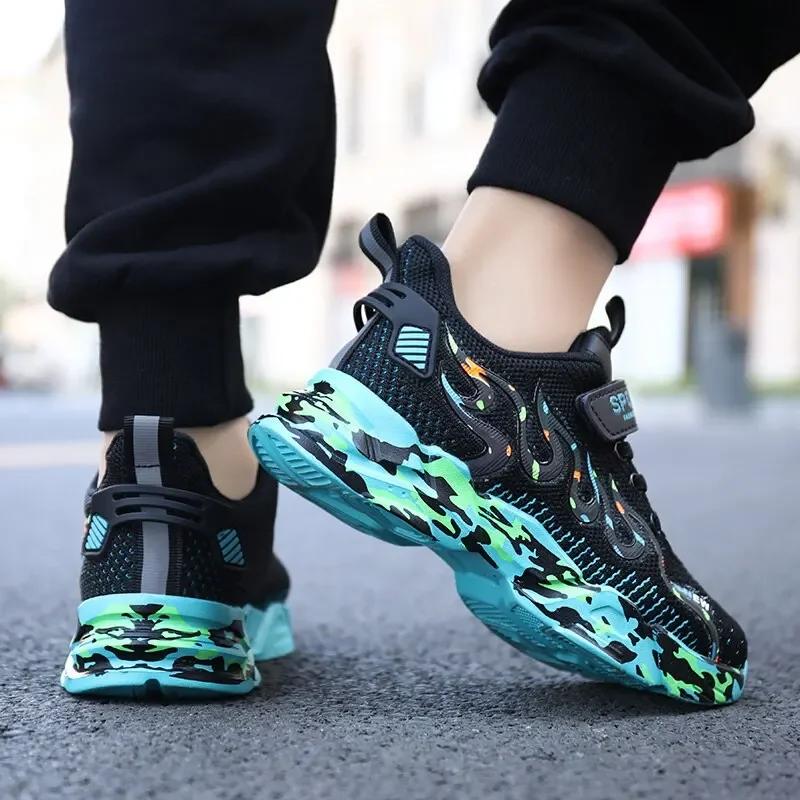 Quality Kids Shoes Children's Fashion Boy Running Sneakers Non-slip Lightweight Sports Children Shoes Quality