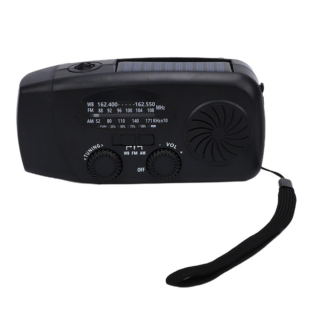 Emergency Hand Crank Radio with LED Flashlight 10000mah Battery Multi Functional USB d Solar Power Portable Wther Radio AM/FM/NOAA WB