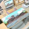 Anime PClodsire Mousepads Locking Edge Rubber Table Mat 900x400mm Notebook Keyboard Carpets Large Office Decoration Rug