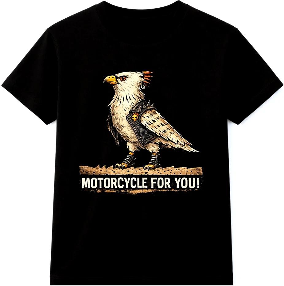 Motorcycle T Shirt Eagle Biker Graphic Vintage Motorbike Rider Tee 4XL