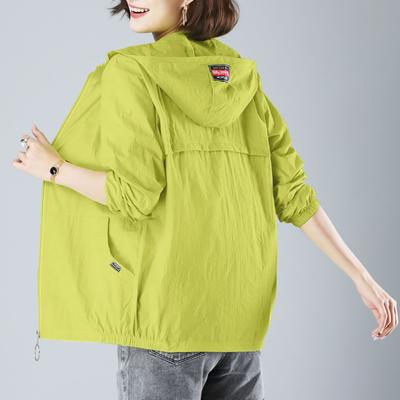 Summer Thin Windbreaker Women Coat Sunscreen Clothes Mid-Long Female Breathable Oversize Jacket Hooded Female Outerwear