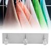Stainless Steel Adhesive Household Wall Hanging Hook Hanger for Towel Clothes Hat(Straight Hook Three Hooks )