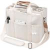 Women’s Canvas Tote Bag with Multiple Pockets, Large Capacity Shoulder Messenger Bag, Stylish, Durable & Versatile for Daily