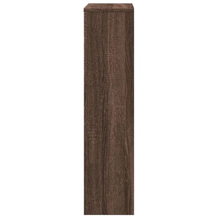 Brown Oak Radiator Cover 78x20x82 Cm Engineered Wood
