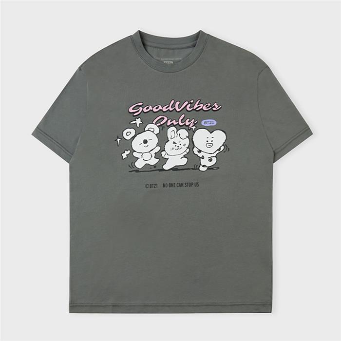 BT21 BASIC Unit 1 Short Sleeve Grey T-Shirt L