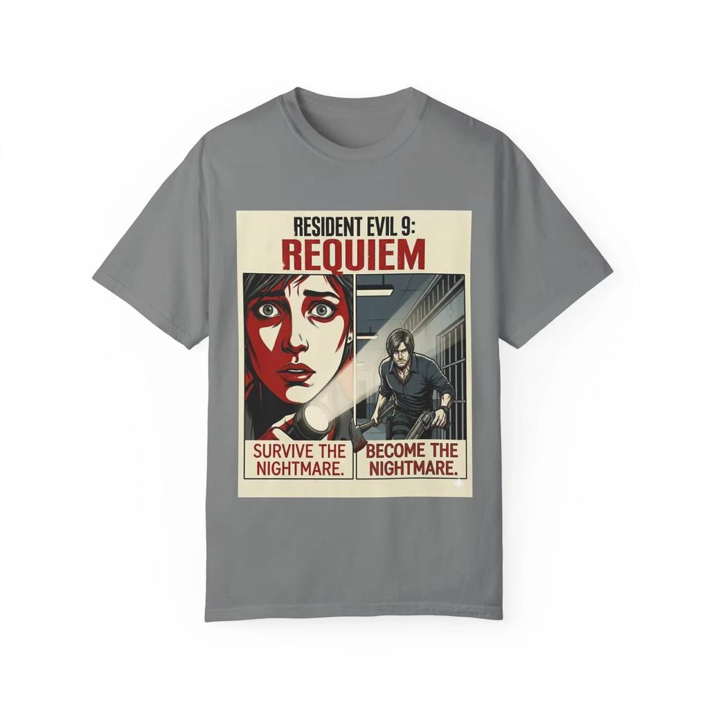 Resident Evil 9 Requiem Graphic 100Cotton Graphics Tshirt Unisex Y2k 2026 Summer New Oneck Retro Fashion Short Sleeve Shirt