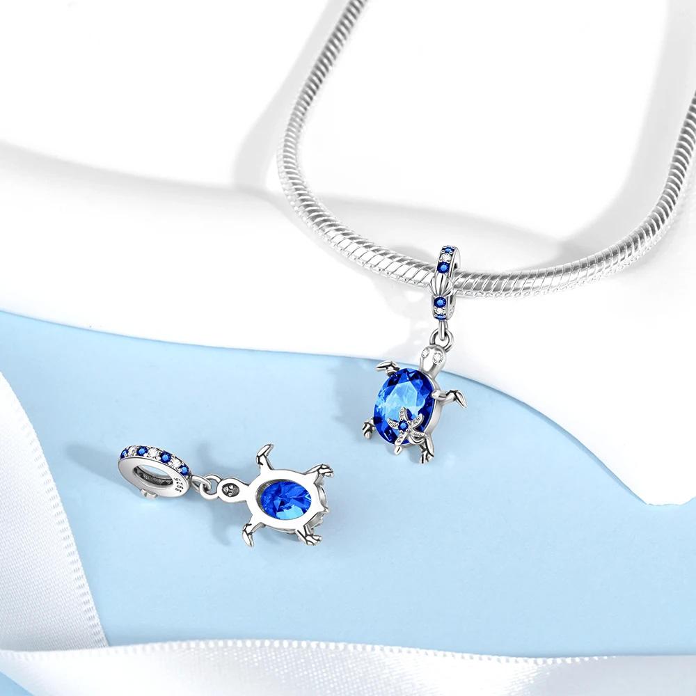 New Copper 12 Colors Sea Turtle Series Pendant Fine Jewelry Charm Fit Genuine Original Diy Bracelet Accessories Women Jewelry
