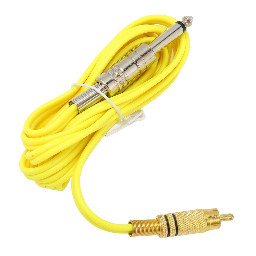 RCA Tattoo Clip Cable Professional Soft Flexible Silicone Tattoo Machine Hook Line for Tattoo Accessories Yellow