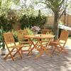 VidaXL 5-piece Folding Garden Dining Set Solid Acacia Wood, Outdoor Dining Set, Furniture of 3295249