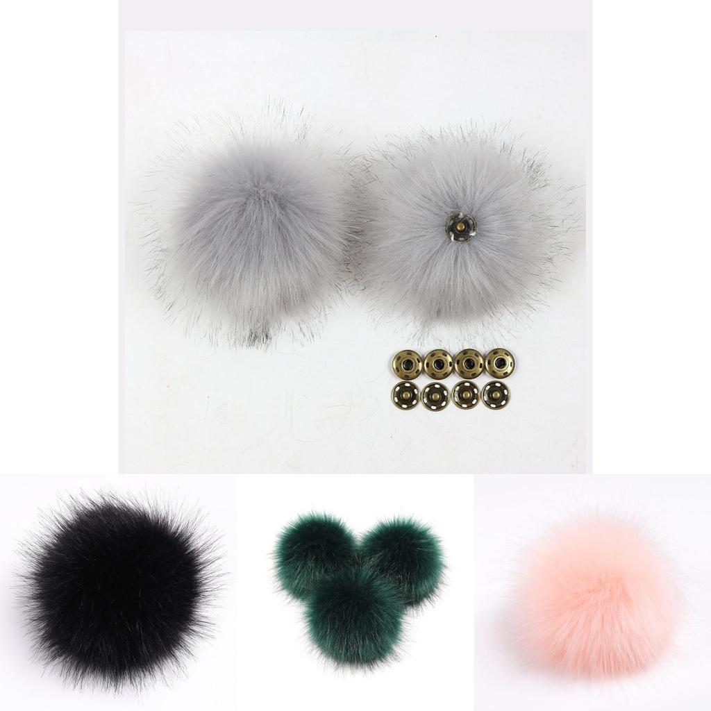 High-quality Diy Women Faux Raccoon Fur Pom Poms Ball For Beanie Hats