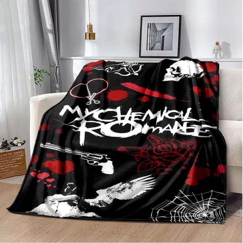 My Chemical Romance Band Throw Blanket Lightweight Warm Insulation for Sofa Bed Office Car Knee Pads Decke couverture stragulum