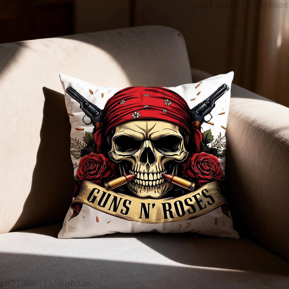 GGuns N RRoses Pillow Case Pillow Case Living Room Sofa Cushion Cover Suitable For Home Bedroom Room Decoration