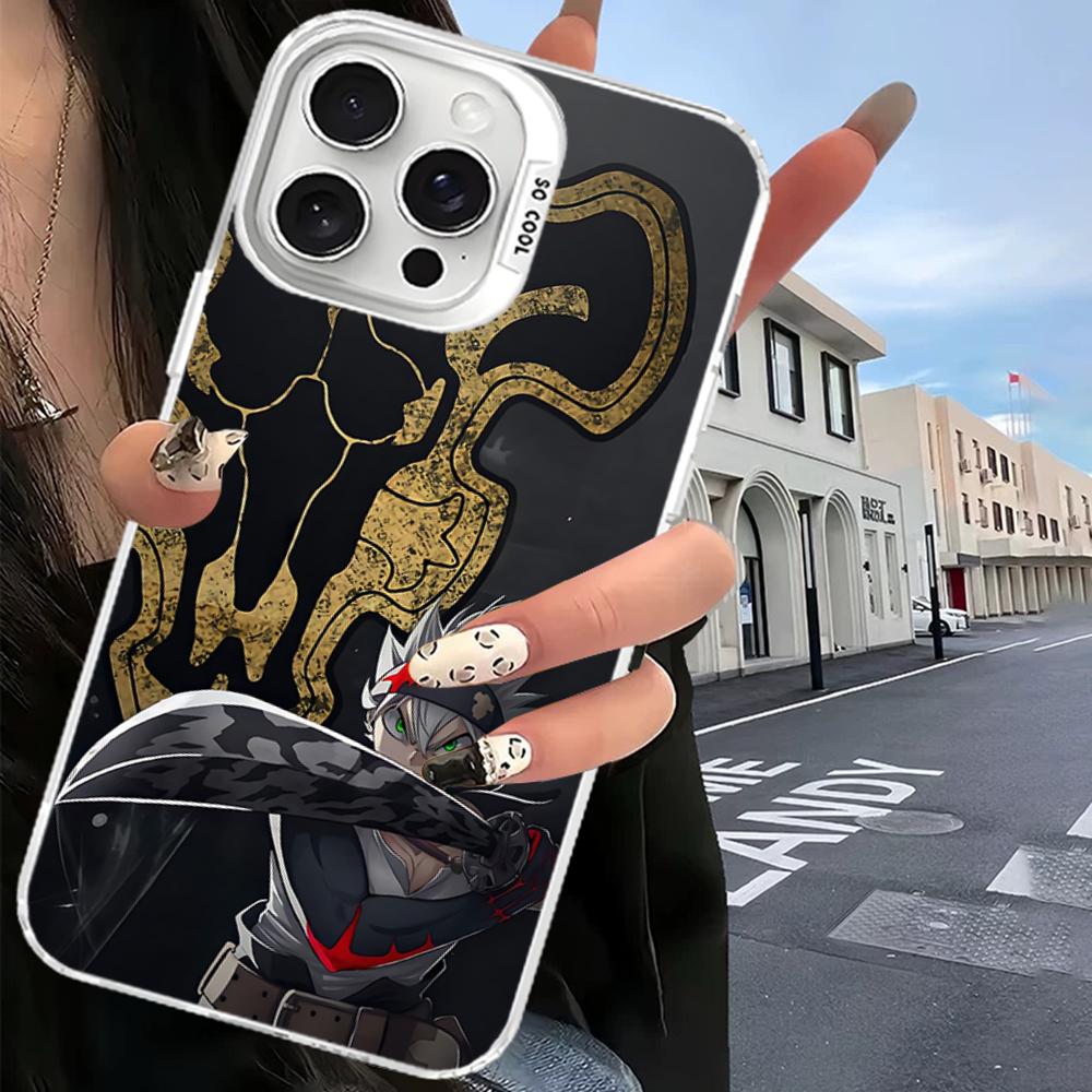 Black Clover Phone Case For IPhone 16 15 14 13 12 11 Pro Max X XR XSMAX 8 7 Plus Matte Shockproof Back Cover