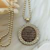 European and American New Black and Gold Calligraphy Pattern Necklace Fashionable and Versatile Accessories