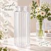 Nordic Style Clear Flower Vase Ribbed Design Cylinder Vases Modern Flower Arrangement  Living Room
