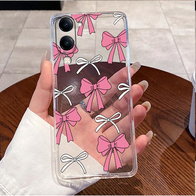 For Vivo Y04s Case Clear Luxury Cute Love Heart Rabbit Funny Pattern TPU Soft Silicone Phone Case For VivoY04s Y 04s Back Cover