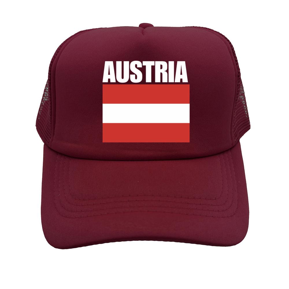 Cappellino da Baseball Bandiera Austriaca Fresco Estivo Unisex Rete Traspirante Cappello per Fan del Paese Cappellino Trucker Unisex Cappellini in Rete Traspirante per Esterno