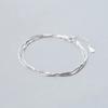 Elegant Simple Layer Bracelets for Women Fashion 925 Silver Jewelry Stackable Bracelet Gift for Her