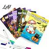 Children Festival Drawing Exercises 8PCS Halloween Cartoon Coloring Book Cute Ghost And Pumpkin Illustrations Thick Art Supplies for Party