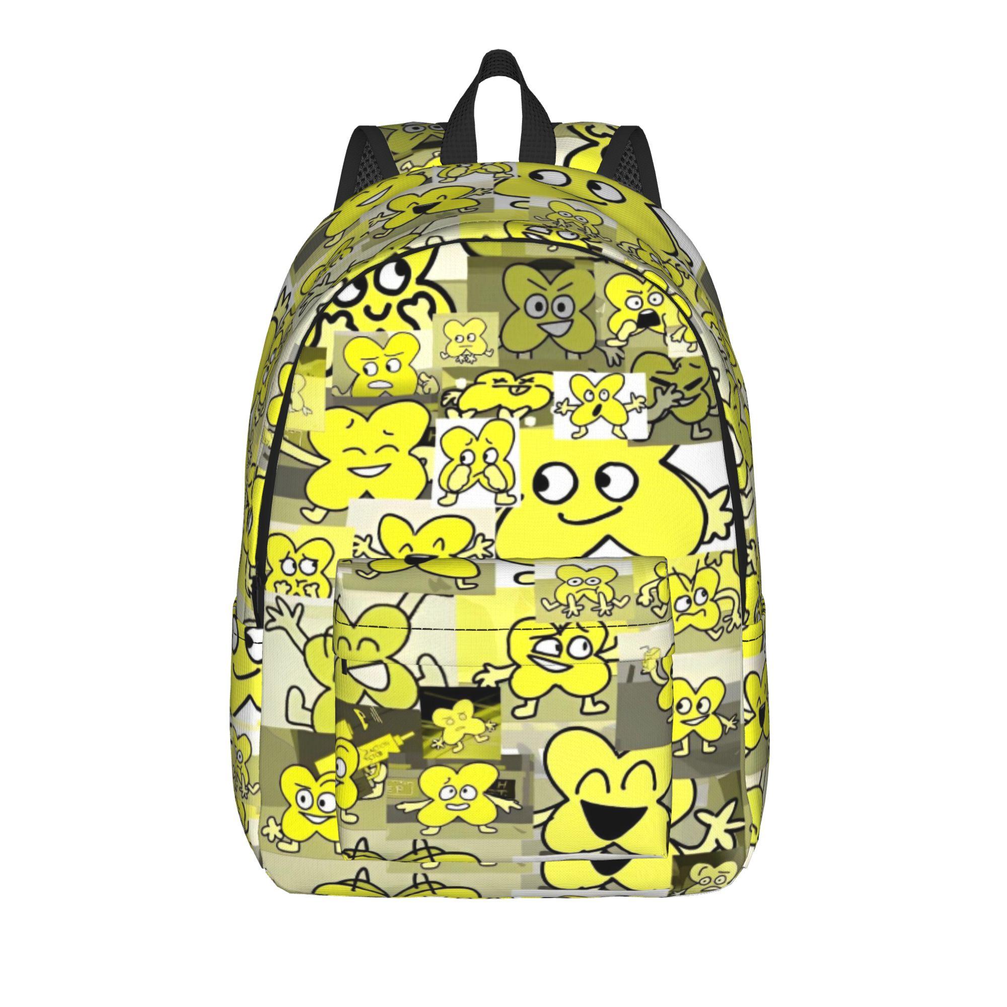 Paarse BFDI Strip Casual Rugzak Lichtgewicht Middelbare School Professionele Dagelijkse Rugzak voor Mannen Vrouwen College Sling Tote M