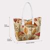 Cute Mushroom Printed Tote Bag Casual Large Capacity Daily Shopping Handbag 