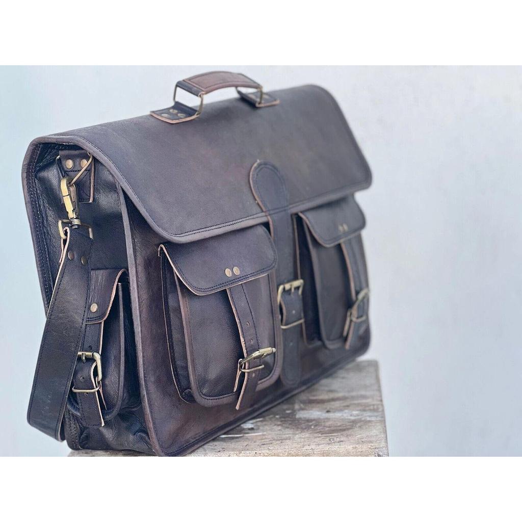 Handmade Briefcase Bag Satchel Men's Leather Vintage Laptop Messenger