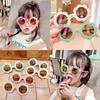 Children'S Cartoon Glasses Frosted Frame Sunglasses Candy Color Cute Sunflower Frame Baby Glasses