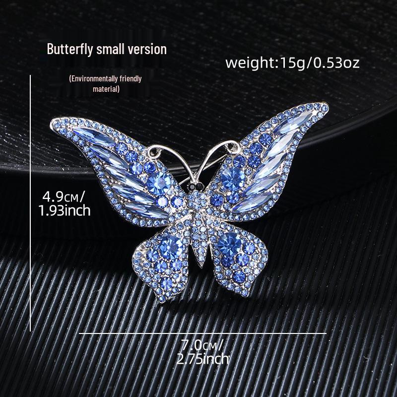 Broșă Fluture Cristal Vintage High-End Eco-Friendly - Accesoriu de Modă Elegant pentru Femei