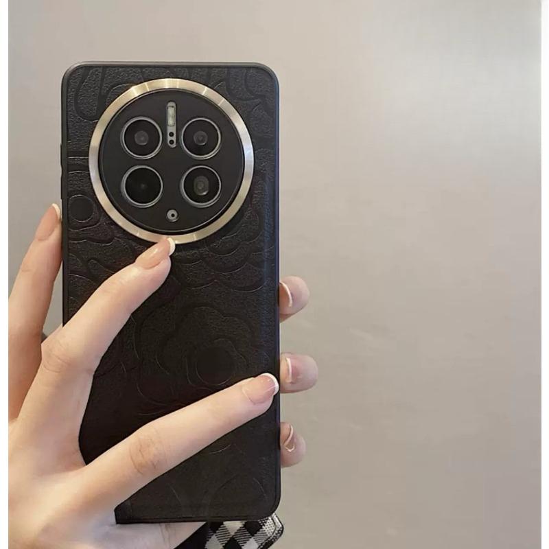 Anwendbar auf Huawei Mate70pro Kamelienleder Handyhülle, Metallspiegel, HONOR 200 Vollschutzhülle, Magic7