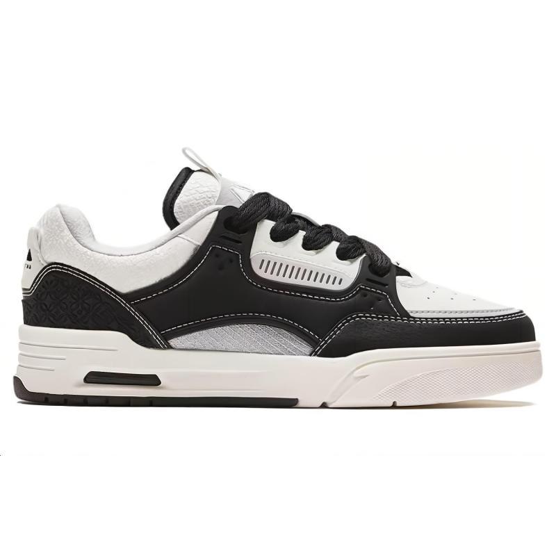 Anta AOJIE Anti-Slip And Wear-Resistant Lightweight Low-Top Skateboard Shoes Women's Black White Sneakers 122448040R-6