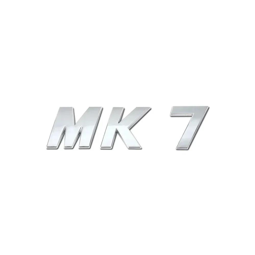 1Pc Bright Silver ABS Car Trunk Badge Sticker MK Series Letters Logo Decal For VW Golf MK5 MK6 MK7 MK7.5 GTI Passat Accessories PH5