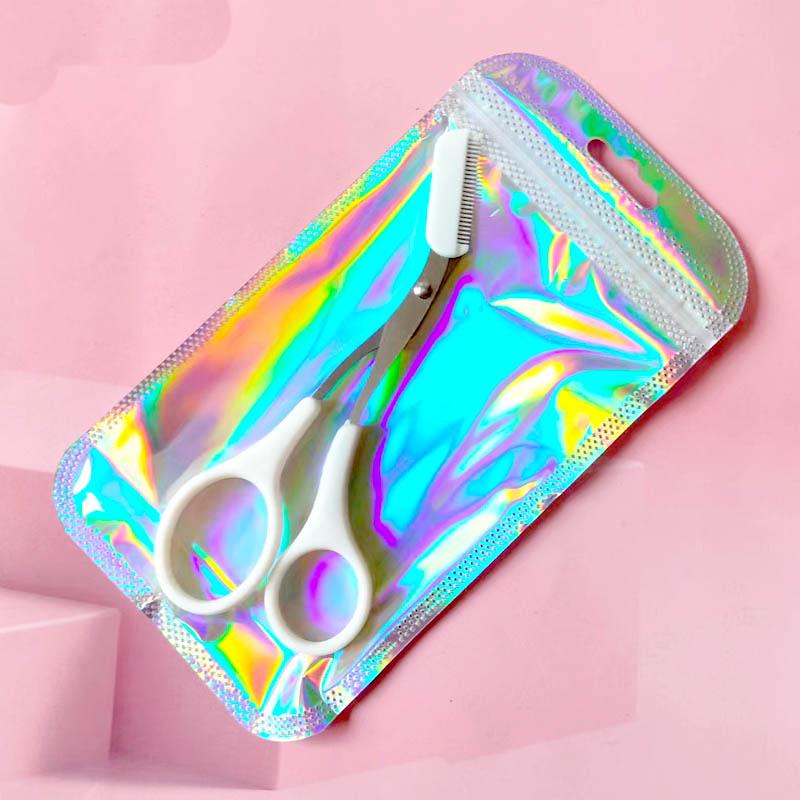 

Индивидуально упакованные корейские ножницы для стрижки бровей с расческой - инструмент для макияжа, бритва для бровей