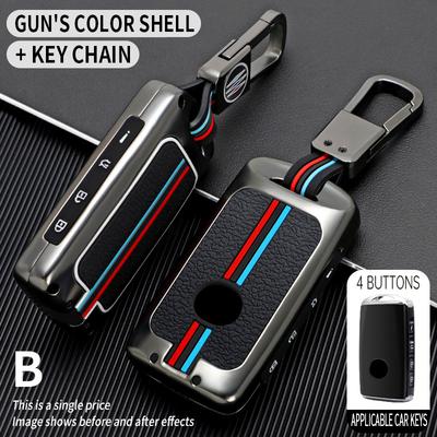 4 3 Buttons Metal Car Key Case Cover Shell For Mazda 3 6 Cx30 Mx30 Cx9 X9 Cx5 X5 Cx8 Mx5 Accessories