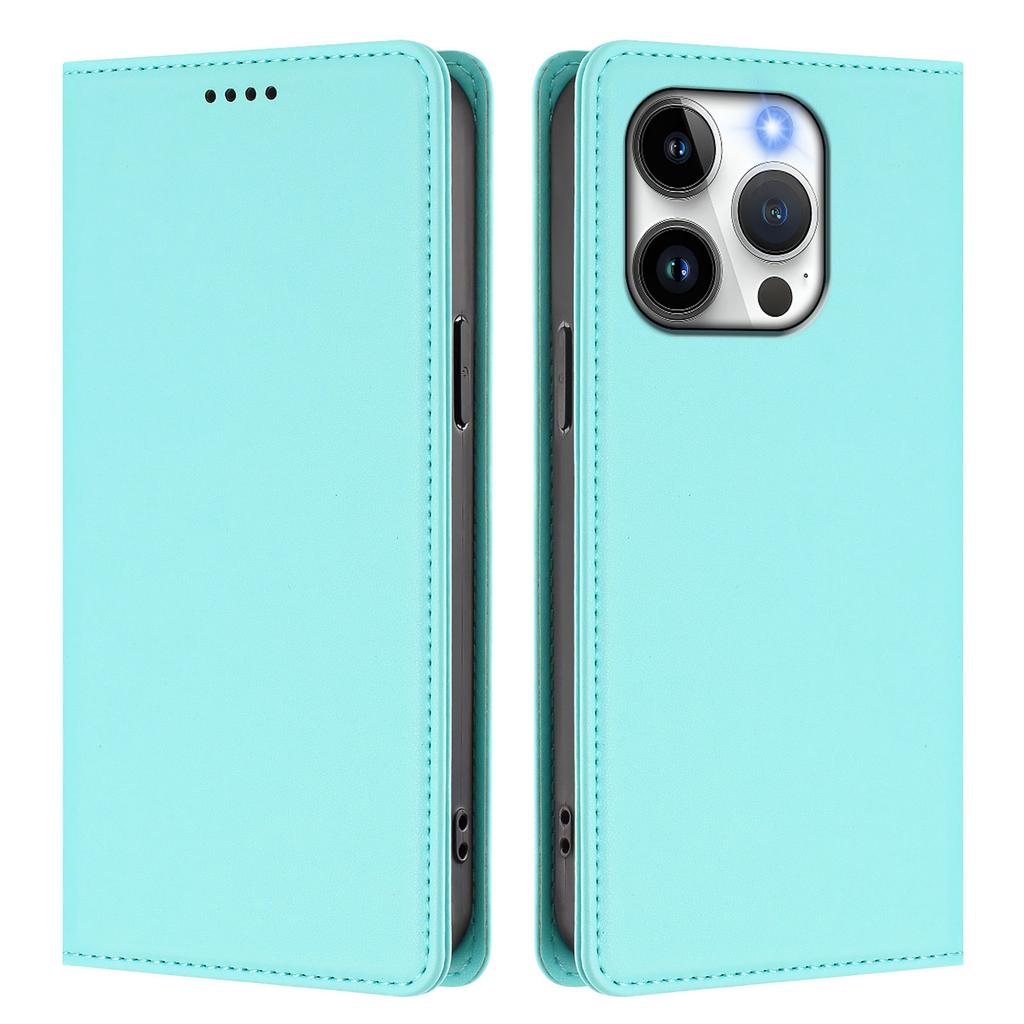 For iPhone 15 Pro Max/iPhone 15 Pro Leather Wallet Case Magnetic Closure RFID Blocking Phone Cover