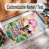 Personalized Crystal Velvet Carpet Custom Name Text,La Granja de Zenón Anti Slip Area Rug For Home Decoration