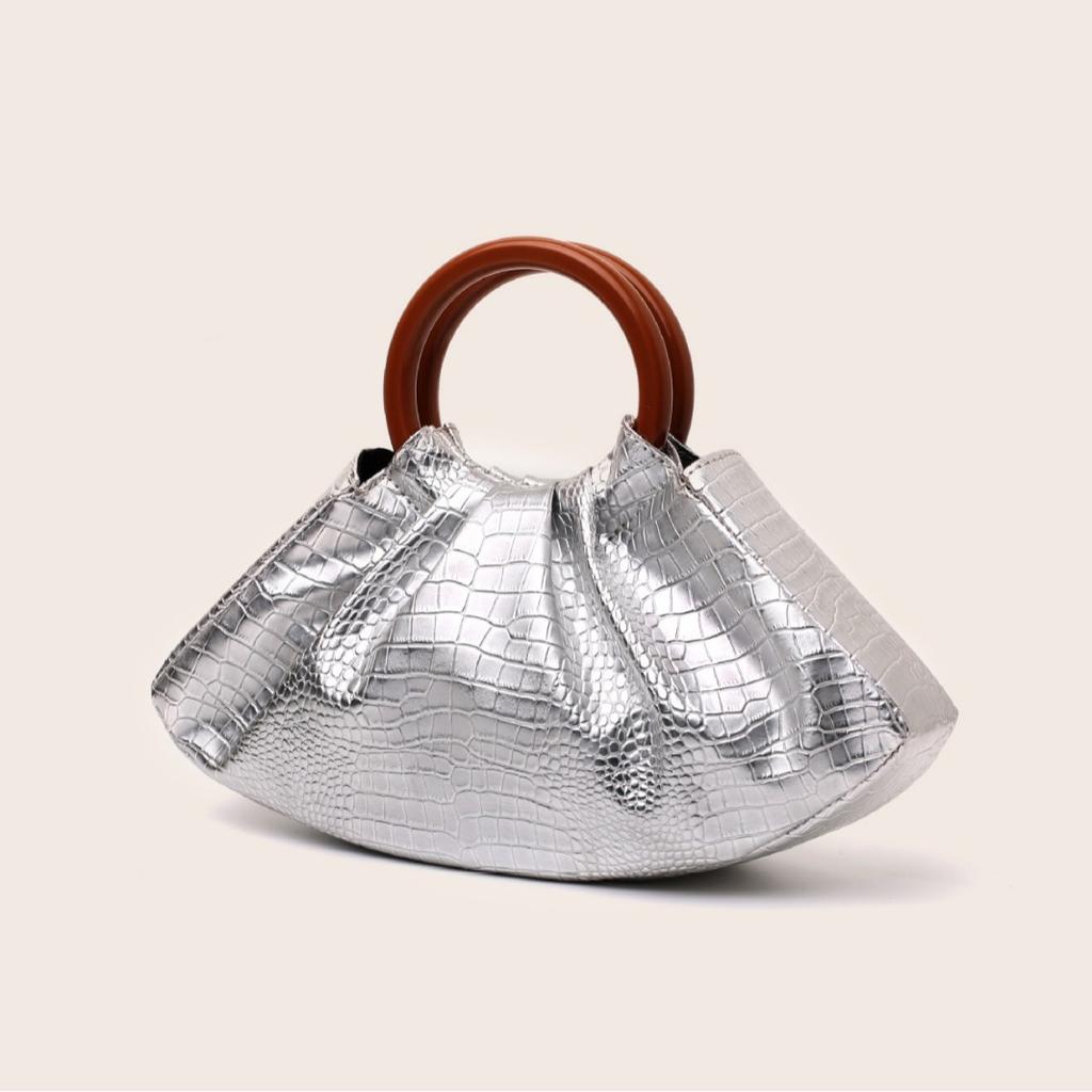 Borse da Donna Pieghettate a Forma di Raviolo Portamonete e Borse a Mano Leggere Morbida Pelle Borse da Sera da Donna Borsa a Spalla a Tracolla Casual