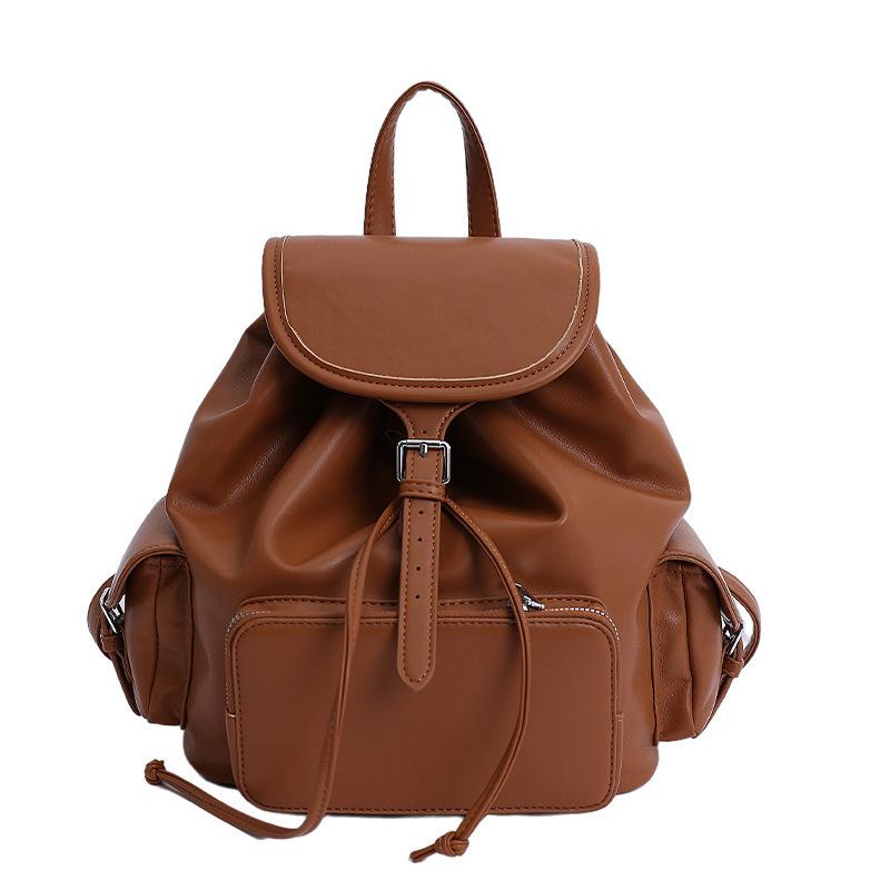 Schoolbag niche design sense backpack women's large-capacity commuting versatile student schoolbag travel backpack women's simple commuting bag