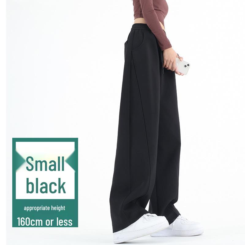 Banana Wide-Leg Women's Fleece-Lined Sweatpants - Autumn Winter 2025 Collection: Thick, Warm, Straight-Leg Pants.