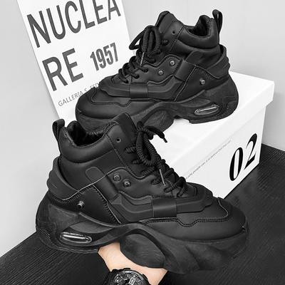 Chaussures pour Hommes Sneaker à Plateforme de Haute Qualité Mode Montante Cuir Chaussures de Sport pour Hommes Chaussures Décontractées à Semelle Épaisse Zapatillas Hombre