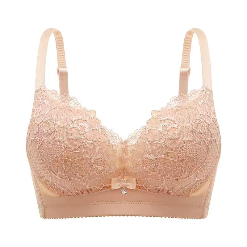

Детский хлопковый женский кружевной бюстгальтер большого размера с регулируемой грудью, спортивный бюстгальтер для сна 75B