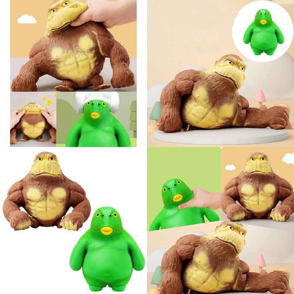 Creative King Toy Stress Relief Cartoon Soft Rubber Sand Sculpture Funny Decompression Doll
