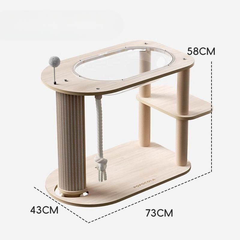 

Когтеточка для кошек на гусеничном ходу, дерево, кошачий захват, столб, интегрированная космическая капсула, когтеточка, аксессуары для мелких домашних животных, товары